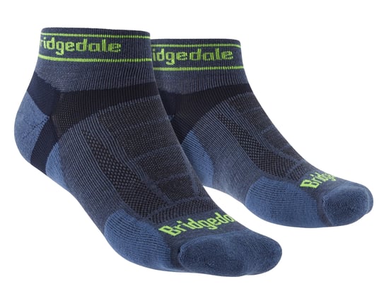 Bridgedale - Mens Running Ultralight Merino Low Socks - Blue - Image 1