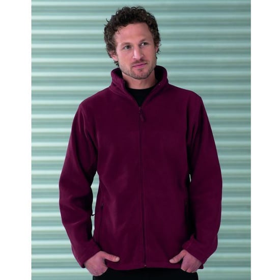 Russell Mens Full Zip Outdoor Fleece Jacket (Burgundy) - Image 3