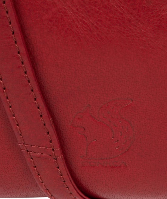 'Nikita' Chilli Pepper Leather Cross Body Bag