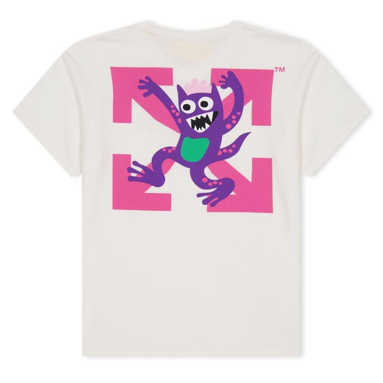 Girl's Off White Juniors Monsters T-Shirt in White pink