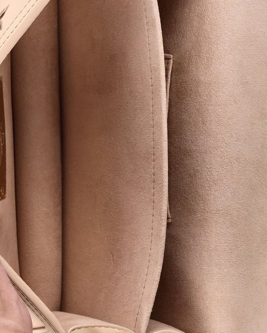 Louis Vuitton Dauphine East West Broderie Anglaise Handbag in Beige Calfskin Leather - Image 6