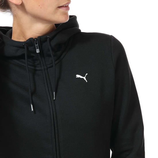 Women's Puma Essentials Full Zip Hoody in Black