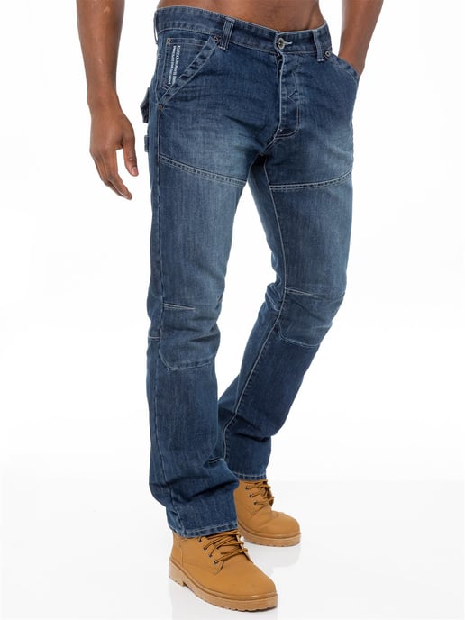 Enzo Denim Jeans rakt ben för herrar - Blå - Image 2