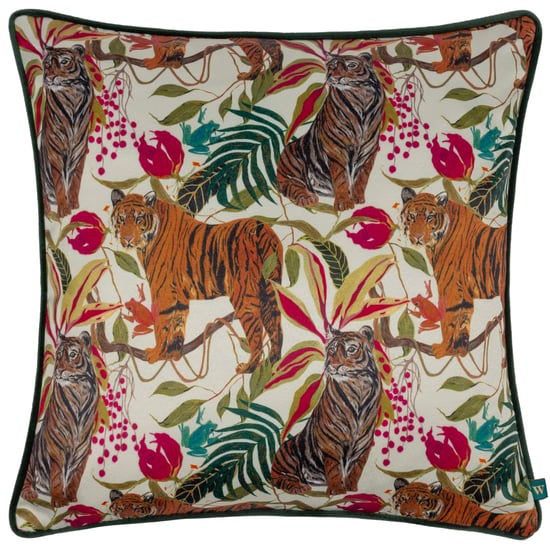 Wylder Tropics Kali Jungle Tigers Piped Feather Filled Cushion