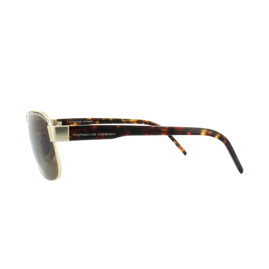 Porsche Design Sunglasses P8633 B Light Gold Havana Brown