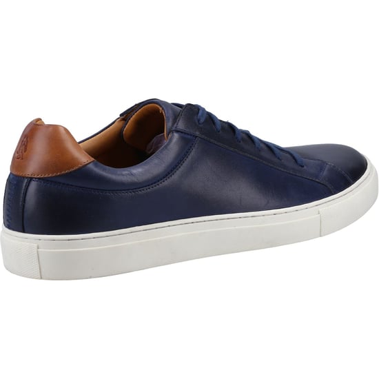 Hush Puppies Colton Leer Heren Navy Trainers - Image 2