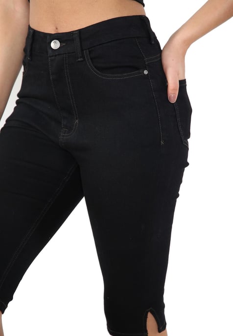 MYT Womens Magic Shaping High Waisted Denim Shorts Black - Image 5