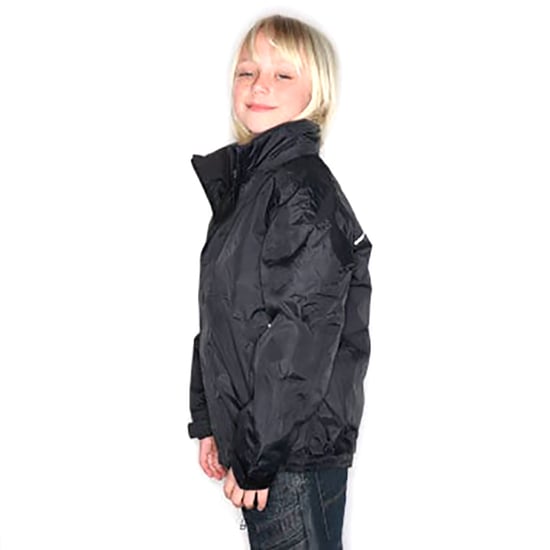 Regatta Kids/Childrens Waterproof Windproof Dover Jacket (Black/Ash)