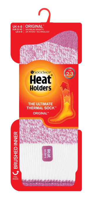 Heat Holders - Dames 2.3 tog thermo wintersokken - Snowdrop Roze - Image 2