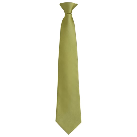 Premier Unisex Adult Colours Fashion Plain Clip-On Tie (Grass Green)