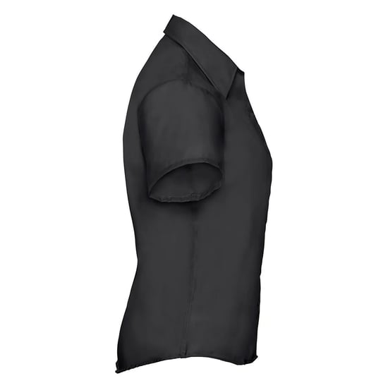 Russell Collection Womens/Ladies Ultimate Non-Iron Short-Sleeved Shirt (Black) - Image 3