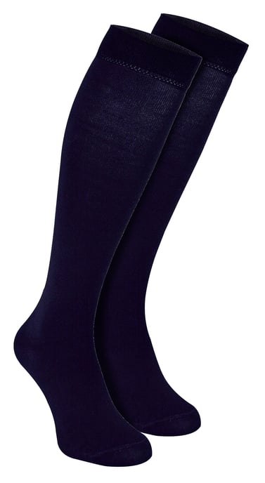 Knähöga bambustrumpor för herrar | Sock Snob | 2 par Multipack | Andas | Fukttransporterande - Marinblå - Image 1