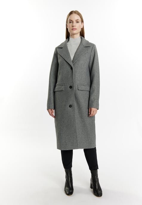 Dreimaster Overgangsjack in wollen look Dames grijs melange - Image 4