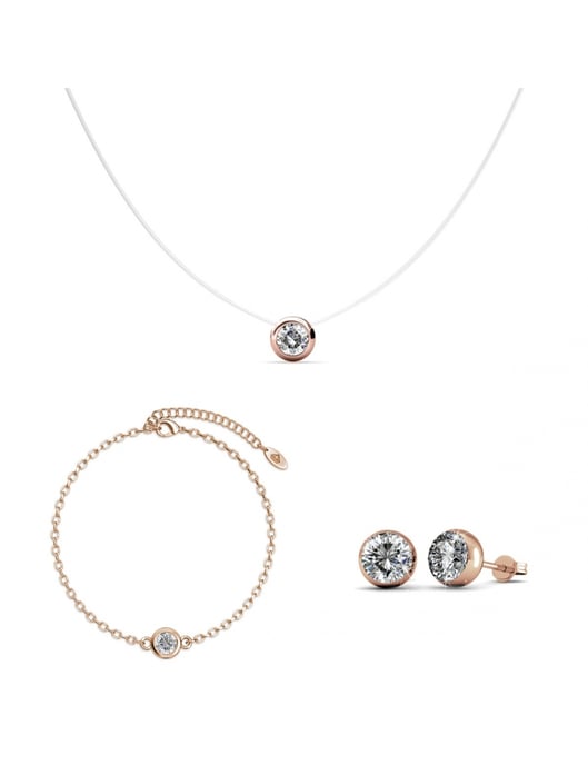 Moon Set - Rose Gold and Crystal - Image 1