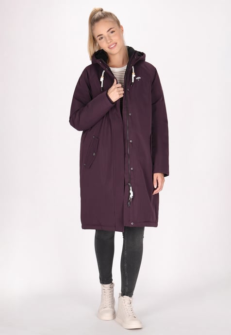 Schmuddelwedda Winter parka Dames donker paars - Image 2