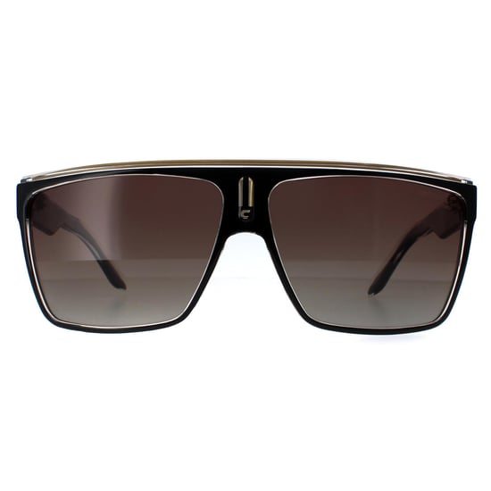 Carrera Shield Unisex Black Gold Brown Polarized 22
