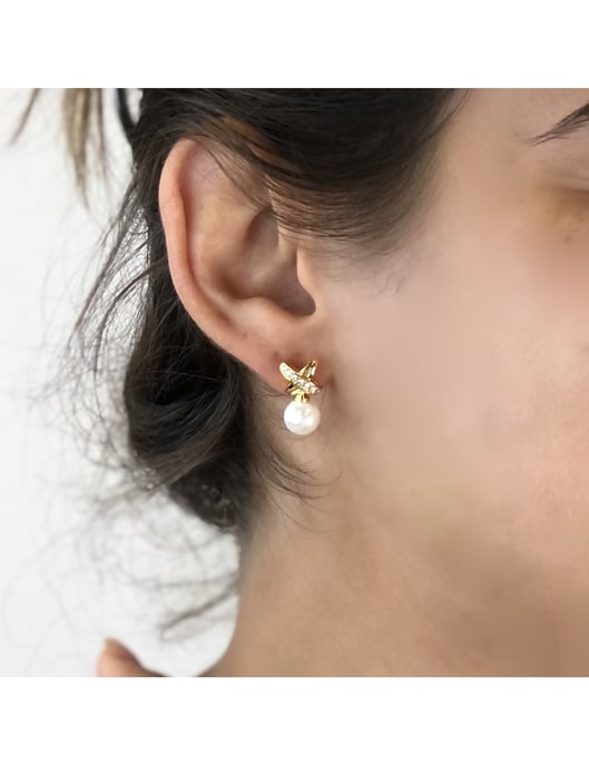 Chris Pearl Crystal Set - Guld och kristall - Image 5