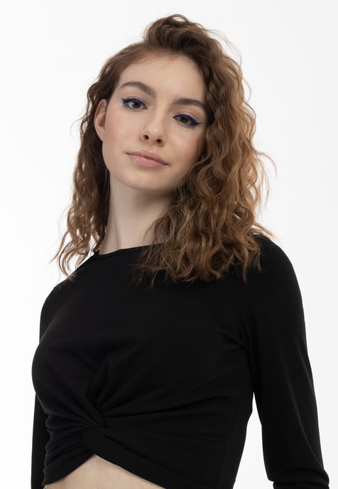 Mymo Topje met lange mouwen Dames zwart - Image 5