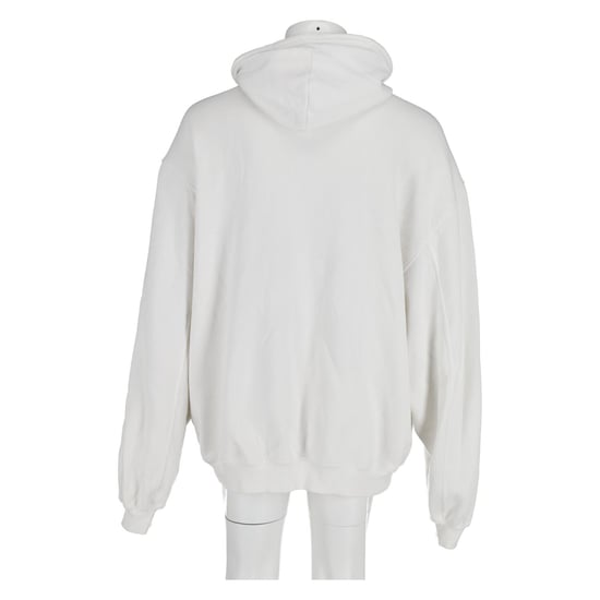 Balenciaga Languages Sports Logo Hoodie in White Cotton