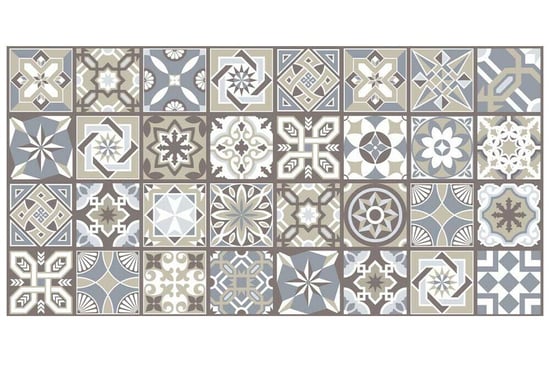Limestone Spanish Tiles Vinyl Rug Mat 120cm x 60 cm Floor Mats, Floor Rugs
