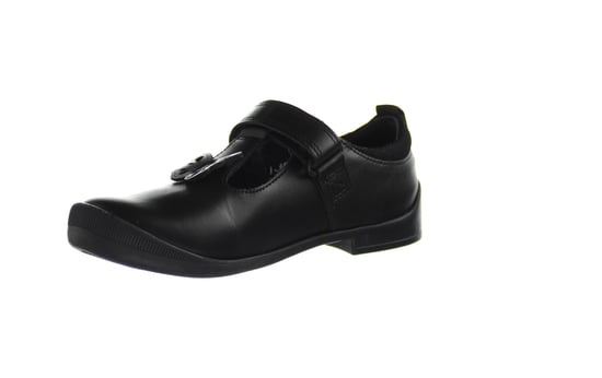 Kickers Bridie Flutter T-Bar Kids Black Shoes