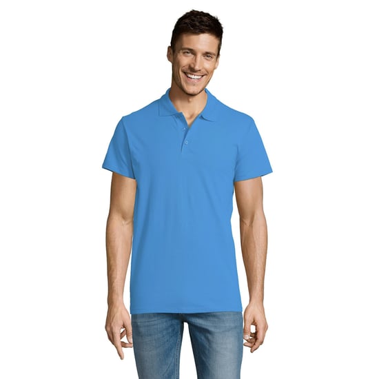 SOLS Heren Zomer II Pique Poloshirt met korte mouwen (Aqua) - Image 4