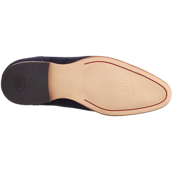Base London Bruno Leren Heren Navy Loafers - Image 3