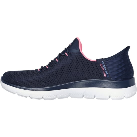 Skechers Summits Diamond Dream Textile Dames Navy/Roze Sportschoenen - Image 4