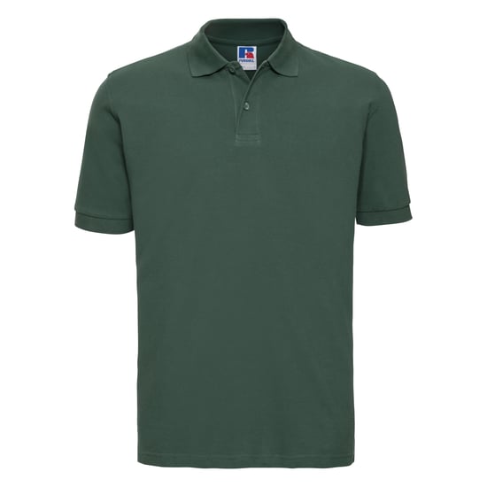 Russell Heren 100% Katoenen Korte Mouw Poloshirt (Fles groen) - Image 1