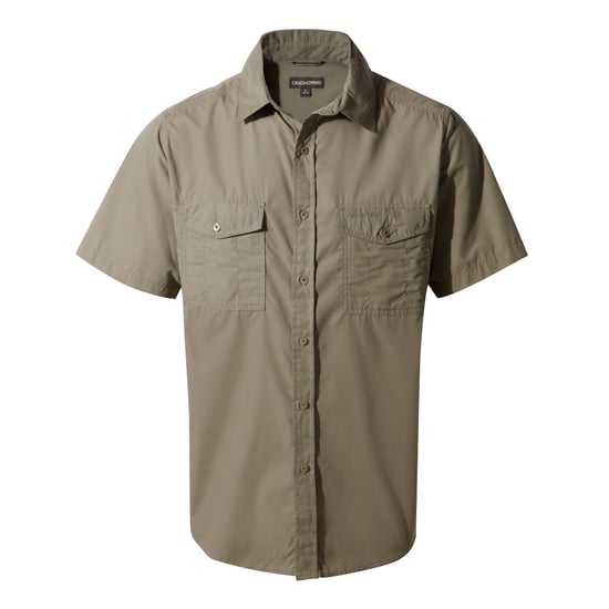 Craghoppers Mens Kiwi Short-Sleeved Shirt (Pebble Grey)