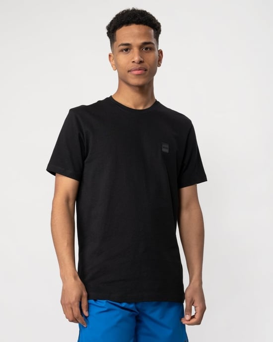 BOSS Orange Tales Mens Cotton-Jersey T-shirt With Logo Patch NOS - Image 1