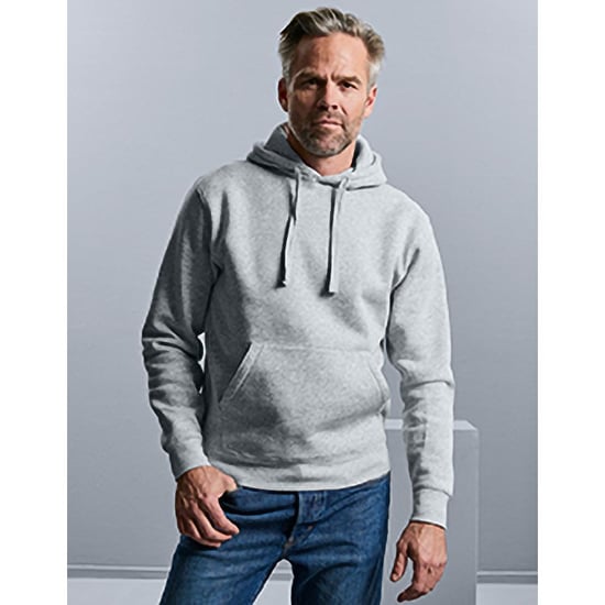 Russell Mens Authentic Hooded Sweatshirt / Hoodie (Ljus Oxford) - Image 4