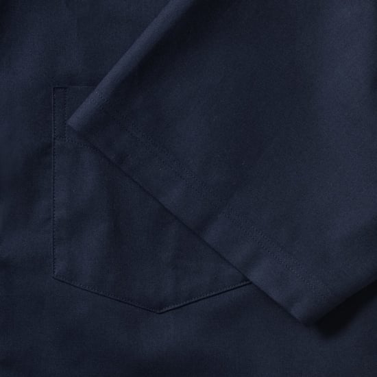 Russell Collection Mens Short Sleeve Easy Care Oxford Shirt (Bright Navy) - Image 4
