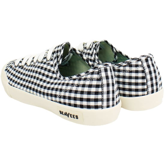 Seavees Monterey Americana Dames Zwart/Wit Plimsolls - Image 3