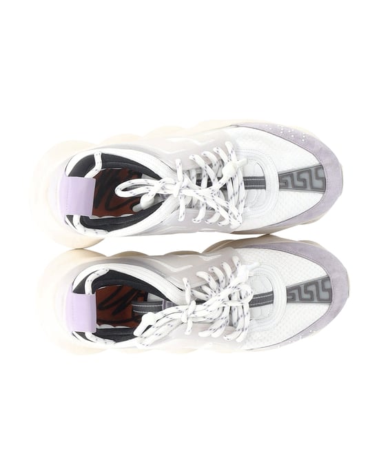 Versace Chain Reaction Sneakers in White Leather - Image 6