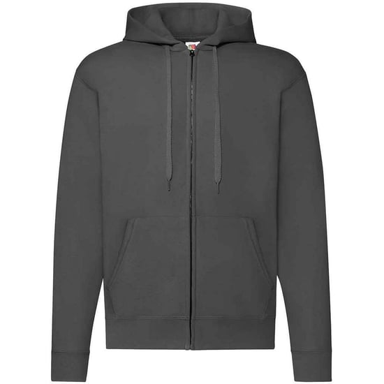 Fruit of the Loom Mens Classic Zipped Hoodie (Light Graphite) - Image 1