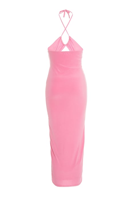 Pink Bodycon Midi Dress