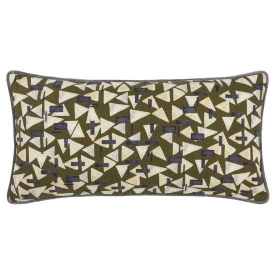 Hoem City Geometric Piped Feather Filled Cushion