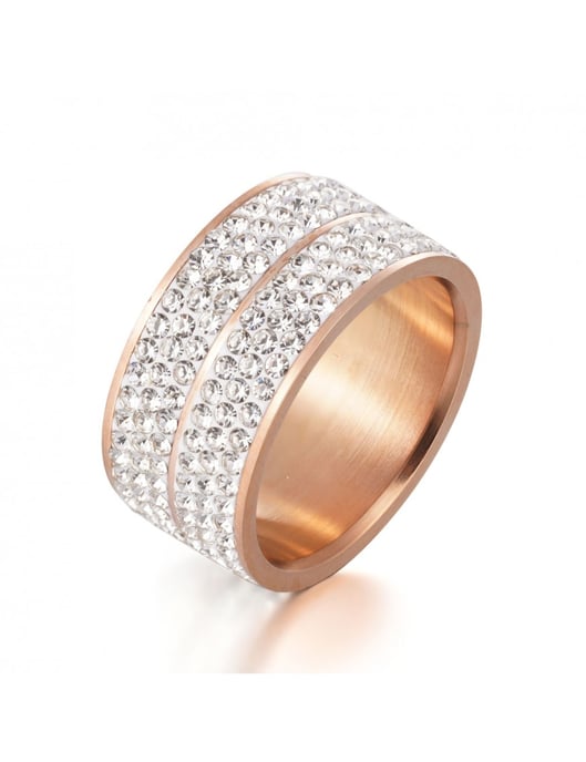 Bague Elodie - Or Rosé et Cristal - Image 1