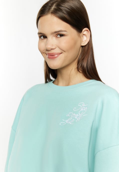 Mymo Cropped sweatshirt Dames aqua - Image 5