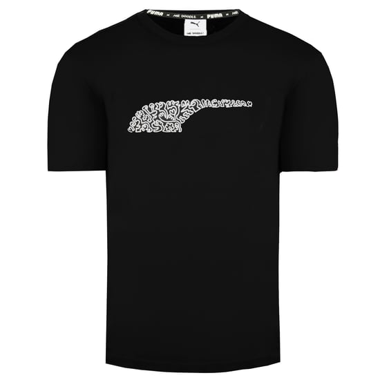 Puma x Mr. Doodle Short Sleeve Crew Neck Black Mens T-Shirt 530650 01
