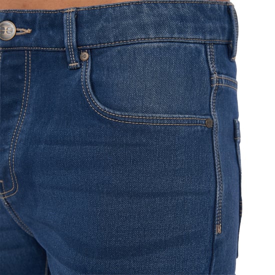 Crosshatch Mens Lampoons Slim Jeans (Stone Wash) - Image 5