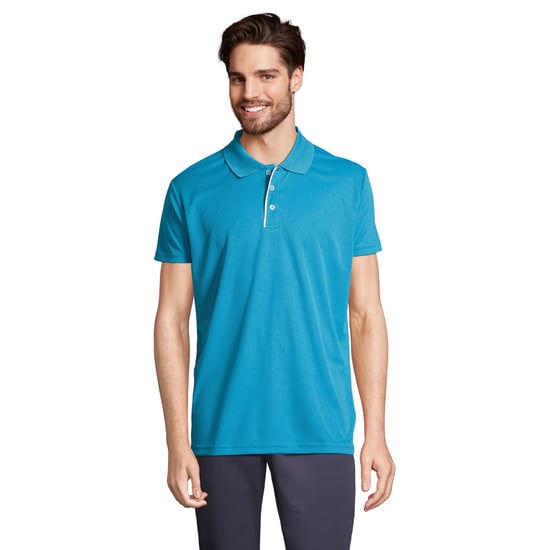 SOLS Heren Performer Sport Poloshirt (Aqua) - Image 1