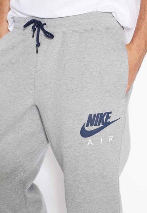 Nike Air AW77 Mens Fleece Joggers Grey - Image 3