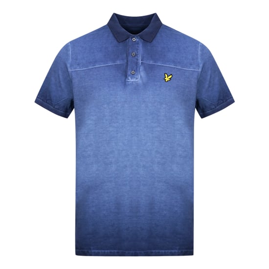Lyle & Scott Marinblå Ink Wash Polotröja - Image 1