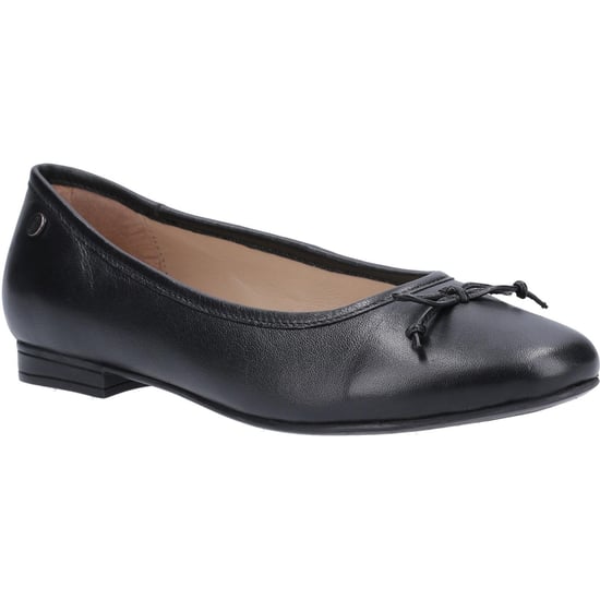 Hush Puppies Womens/Ladies Naomi Slip On Leather Ballet Pump (Black) - Image 1