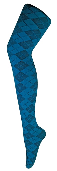 Sock Snob - Färgade 80 denier ogenomskinliga mode-strumpbyxor för damer - Argyle - Image 1