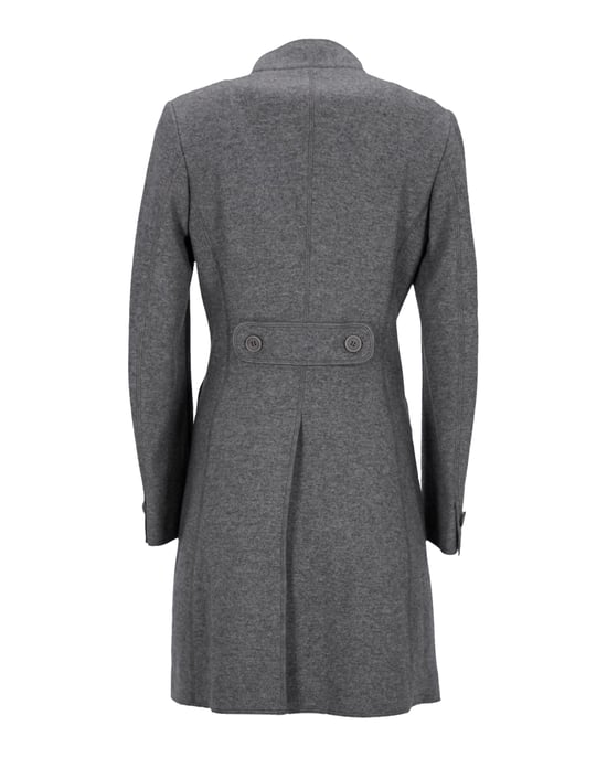 Brunello Cucinelli Single-Breasted Coat in Grey Wool