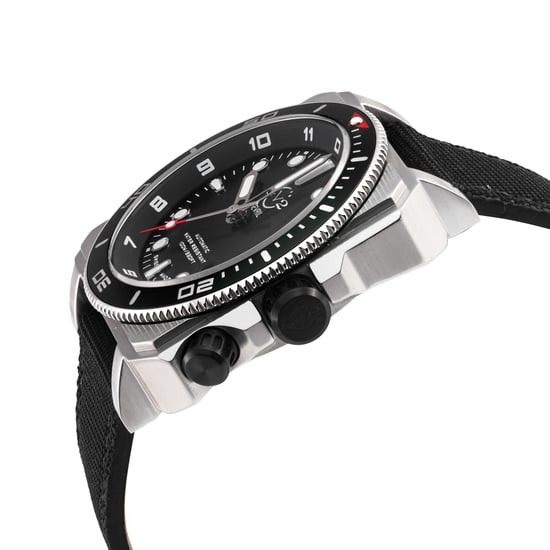 GV2 Men's XO Submarine 4541 Swiss Automatic, Sellita SW200 Movement Black Canvas Watch Luminous Watch - Image 2