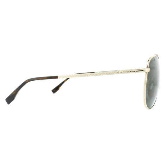 Lacoste Aviator Mens Gold Dark Green Polarized Sunglasses